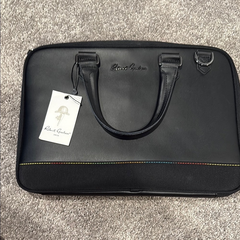 Robert Graham Black Laptop Bag Sleek Professional Design